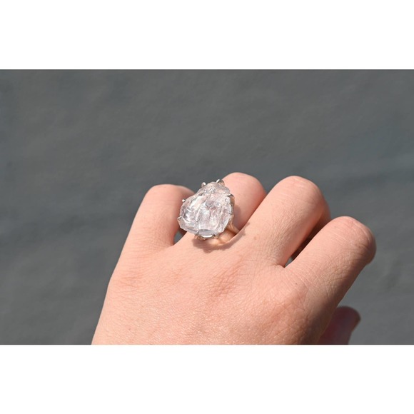 Alternative diamond engagement ring,  raw stone rings, - Picture 1 of 6